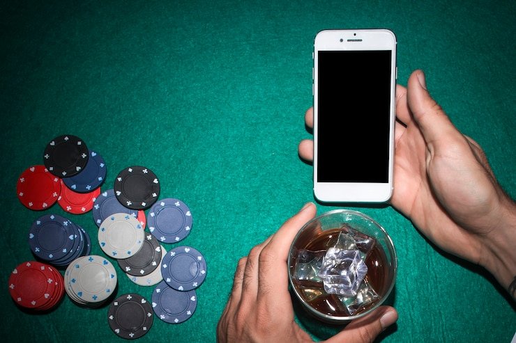 Antarmuka aplikasi mobile win777 menampilkan permainan live dealer dan sportsbook